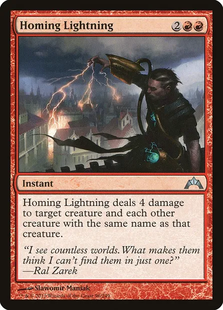 Homing Lightning, Magic card GTC 96 — Gatecrash set