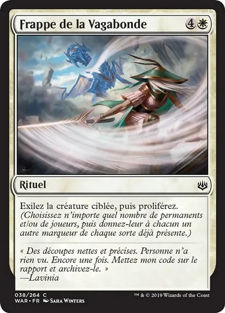 Frappe de la Vagabonde, carte Magic WAR 38 — extension La guerre des Planeswalkers