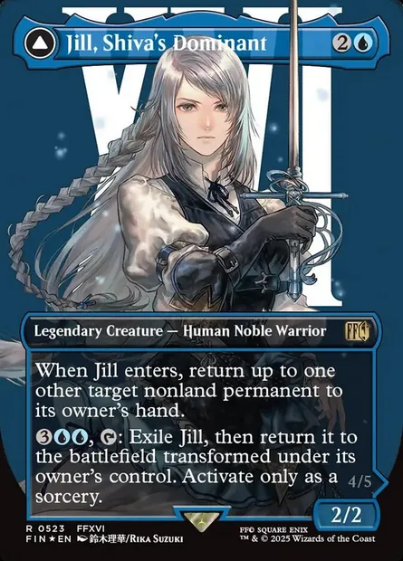 Jill, Shiva's Dominant // Shiva, Warden of Ice, Magic card FIN 523 — Final Fantasy set