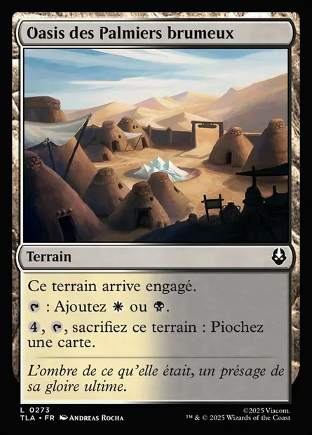 Oasis des Palmiers brumeux, carte Magic TLA 273 — extension Avatar: The Last Airbender