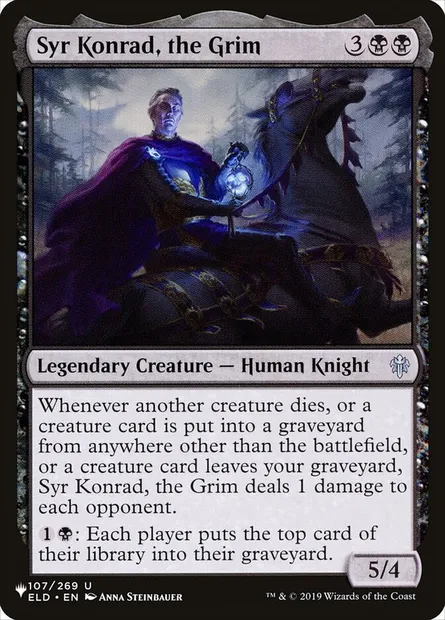 Syr Konrad, the Grim, Magic card PLST ELD-107 — The List set
