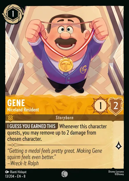 Gene - Niceland Resident, Disney Lorcana card CH8-013 — The Reign of Jafar set