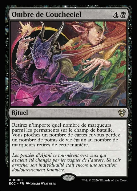 Ombre de Coucheciel, carte Magic ECC 8 — extension Lorwyn Eclipsed Commander