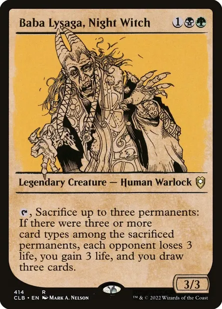 Baba Lysaga, Night Witch, Magic card CLB 414 — Commander Legends: Battle for Baldur's Gate set