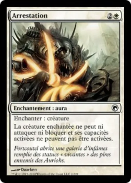 Arrestation, carte Magic SOM 2 — extension Cicatrices de Mirrodin