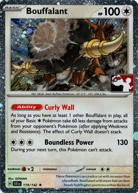 Bouffalant, Pokémon card PPS 119-4 — Play! Pokémon Prize Pack Series set