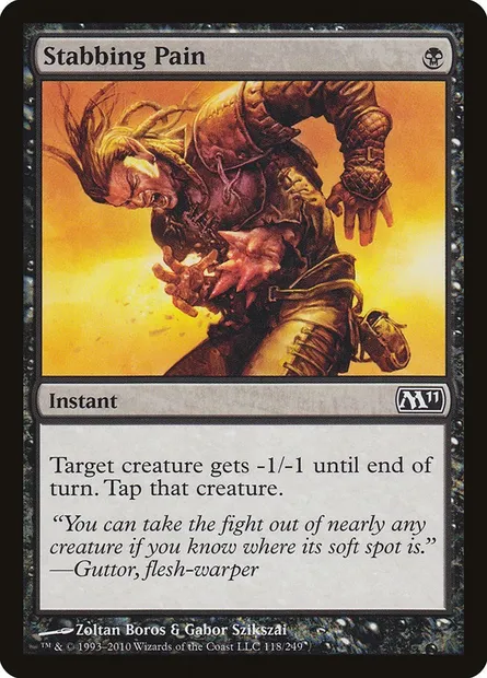 Stabbing Pain, Magic card M11 118 — Magic 2011 set