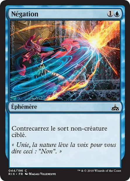Négation, carte Magic RIX 44 — extension Les combattants d'Ixalan