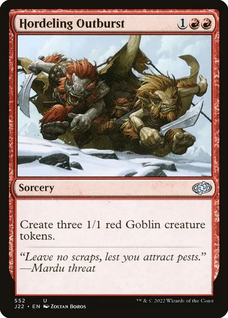 Hordeling Outburst, Magic card J22 552 — Jumpstart 2022 set
