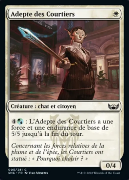 Adepte des Courtiers, carte Magic SNC 5 — extension Les rues de la Nouvelle-Capenna