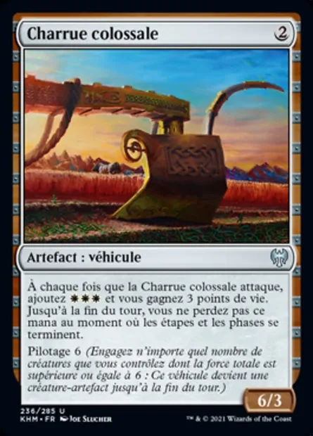 Charrue colossale, carte Magic KHM 236 — extension Kaldheim