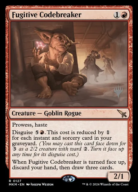 Fugitive Codebreaker, Magic card PMKM 127p — Murders at Karlov Manor Promos set