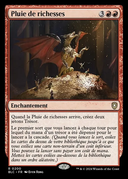 Pluie de richesses, carte Magic BLC 200 — extension Bloomburrow Commander