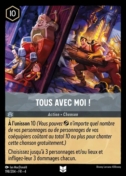 Tous avec moi !, carte Disney Lorcana CH4-198 — extension Le Retour d'Ursula
