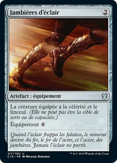 Jambières d'éclair, carte Magic C19 217 — extension Commander 2019