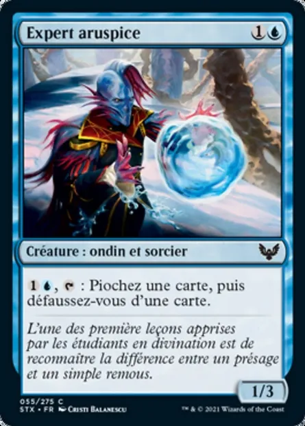 Expert aruspice, carte Magic STX 55 — extension Strixhaven: l'Académie des Mages