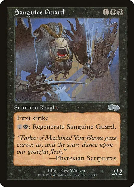Sanguine Guard, Magic card USG 155 — Urza's Saga set