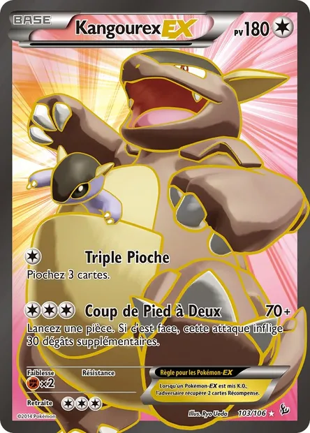 Kangourex EX, carte Pokémon FLF 103 — extension Étincelles