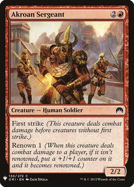 Sergent akroen, carte Magic PLST ORI-130 — extension The List
