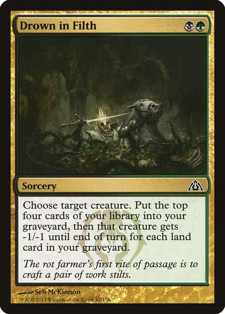 Drown in Filth, Magic card DGM 67 — Dragon's Maze set
