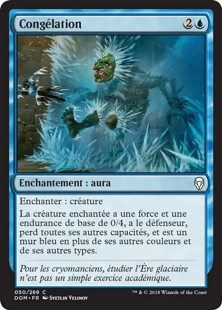 Congélation, carte Magic DOM 50 — extension Dominaria