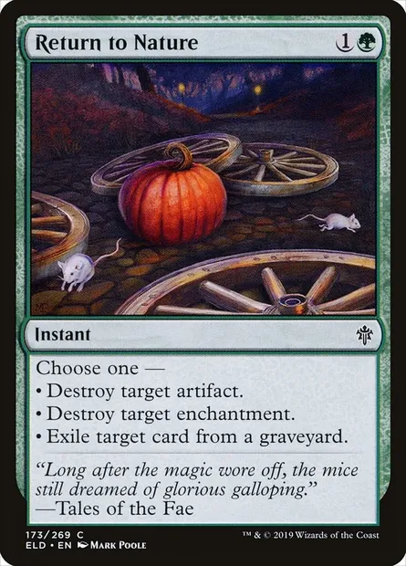 Return to Nature, Magic card ELD 173 — Throne of Eldraine set