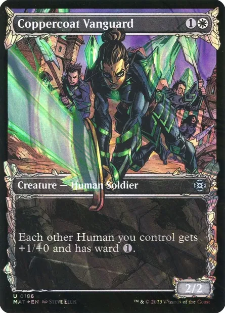 Coppercoat Vanguard, Magic card MAT 186 — March of the Machine: The Aftermath set