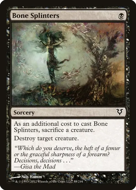 Bone Splinters, Magic card AVR 88 — Avacyn Restored set