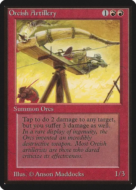 Orcish Artillery, Magic card LEB 166 — Limited Edition Beta set