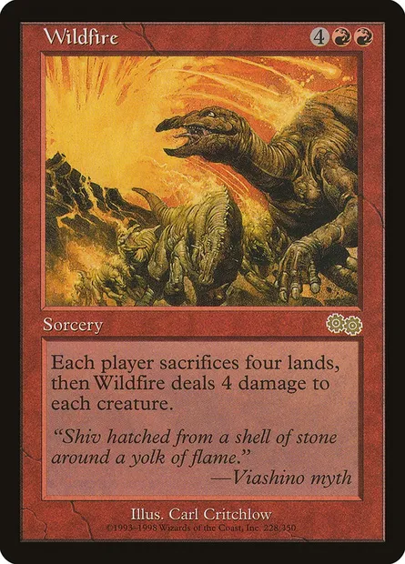 Wildfire, Magic card USG 228 — Urza's Saga set
