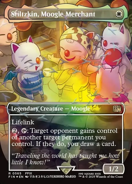 Stiltzkin, Moogle Merchant, Magic card FIN 565 — Final Fantasy set