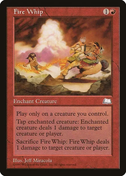 Fire Whip, Magic card WTH 100 — Weatherlight set