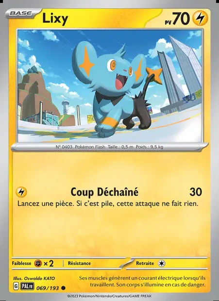 Lixy, carte Pokémon PAL 069 — extension Évolutions à Paldea