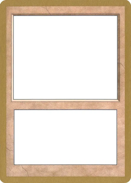 Blank Card, carte Magic WC01 00 — extension World Championship Decks 2001