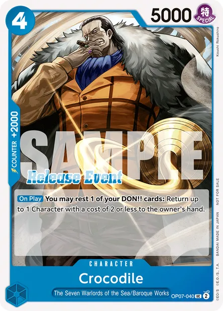 Crocodile, One Piece card OP07-040 — 500 YEARS IN THE FUTURE set