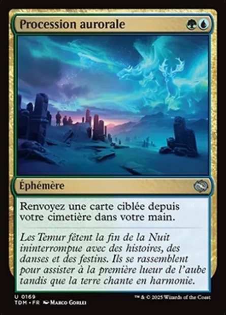 Procession aurorale, carte Magic TDM 169 — extension Tarkir: Dragonstorm