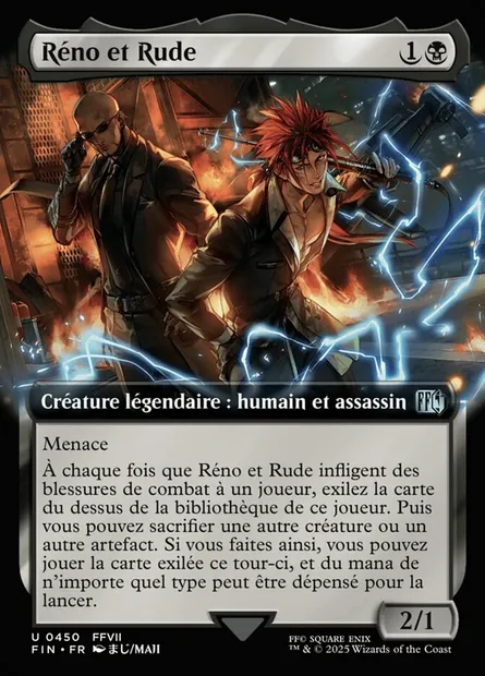 Réno et Rude, carte Magic FIN 450 — extension Final Fantasy