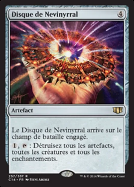 Disque de Nevinyrral, carte Magic C14 257 — extension Commander 2014