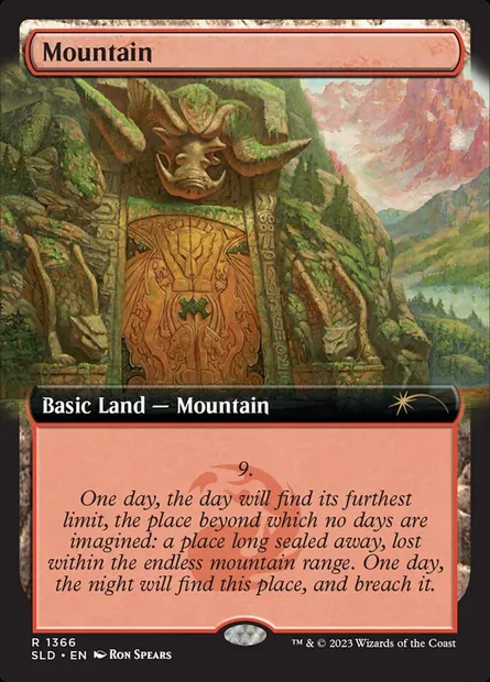 Mountain, Magic card SLD 1366 — Secret Lair Drop set