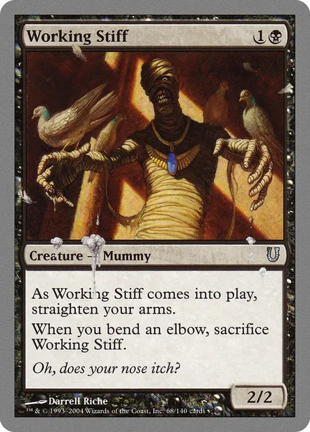 Working Stiff, Magic card UNH 68 — Unhinged set