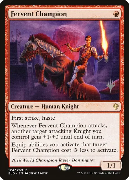 Champion fervent, carte Magic PELD 124p — extension Throne of Eldraine Promos