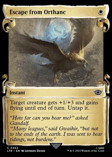 Escape from Orthanc, Magic card LTR 463 — The Lord of the Rings: Tales of Middle-earth set