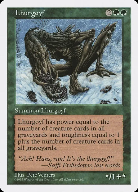 Lhurgoyf, Magic card 5ED 309 — Fifth Edition set