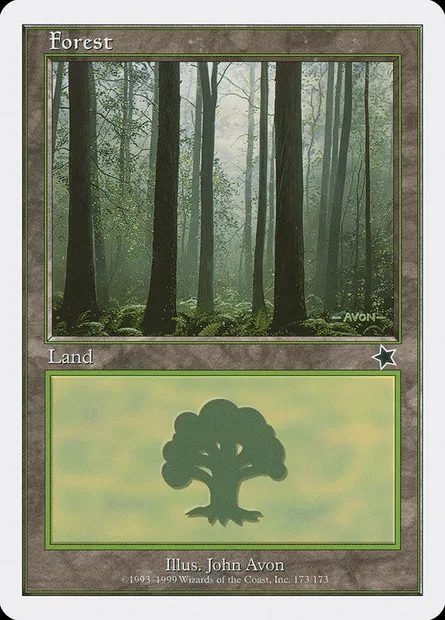 Forêt, carte Magic S99 173 — extension Starter 1999