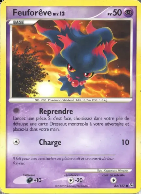 Feuforêve, carte Pokémon PL 83 — extension Platine
