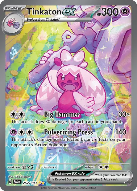 Tinkaton ex, Pokémon card PAL 262 — Paldea Evolved set