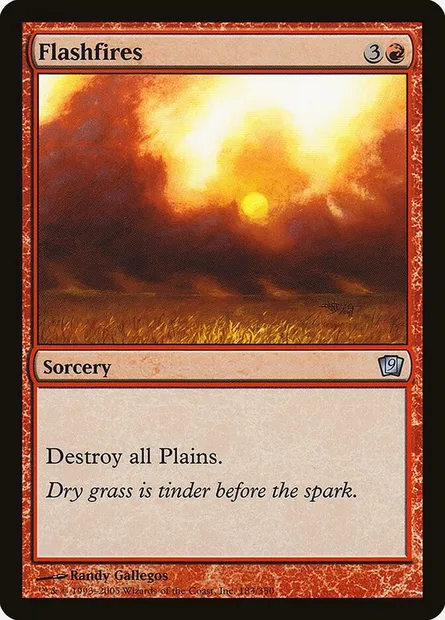 Feu de brousse, carte Magic 9ED 183★ — extension Neuvième Edition