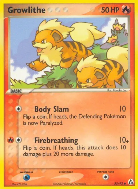 Growlithe, Pokémon card LM 55 — Legend Maker set