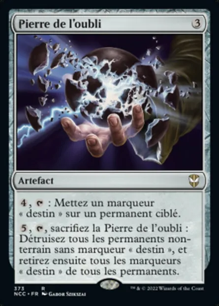 Pierre de l'oubli, carte Magic NCC 373 — extension New Capenna Commander