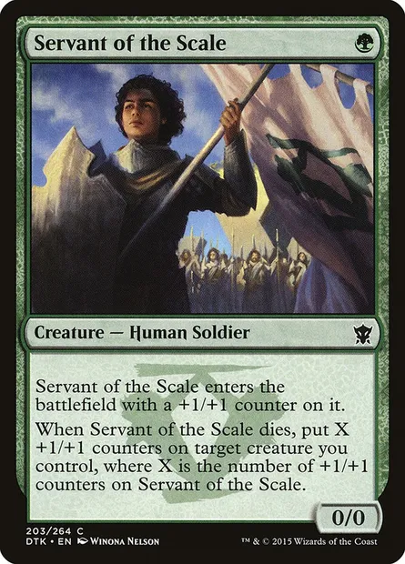 Servant of the Scale, Magic card DTK 203 — Dragons of Tarkir set